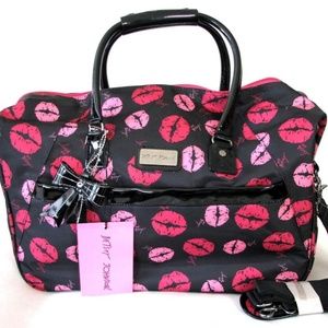 betsey johnson luggage lips